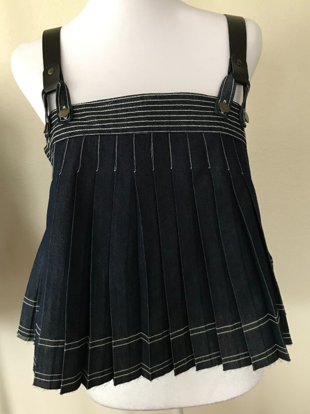 Pilcro by Anthropologie Sleeveless Harness Denim Blouse - Size S - Picture 5 of 15
